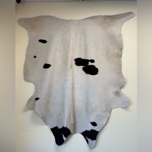 Cowhide Rug with Black Spots
